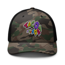 Load image into Gallery viewer, Taco Tuesday - Boom! Pow Krak! - Camouflage Trucker Hat

