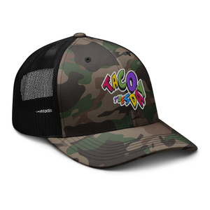 Taco Tuesday - Boom! Pow Krak! - Camouflage Trucker Hat